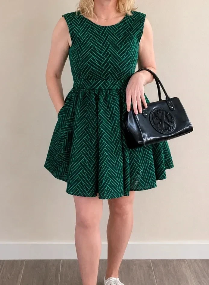 Vestido Maje de encaje verde T40 patinador perfecto – photo 2